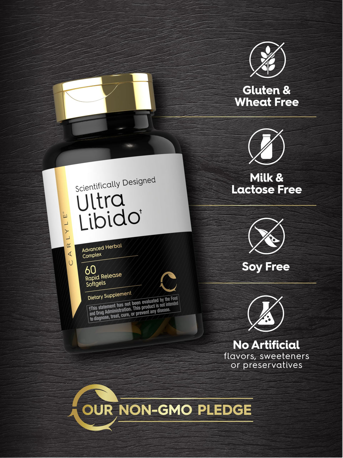 Carlyle Ultra Libido Supplement for Men - 60 Softgels - image 5