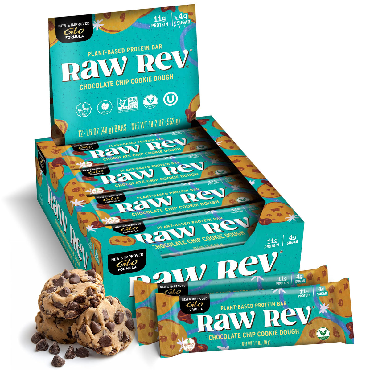 Raw Rev, Low Sugar, Gluten-Free, Vegan, Plastic-Neutral