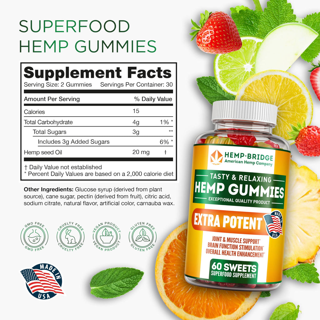 HEMPBRIDGE Hemp Gummies for Sleep & Relaxation - 60 Count - image 2