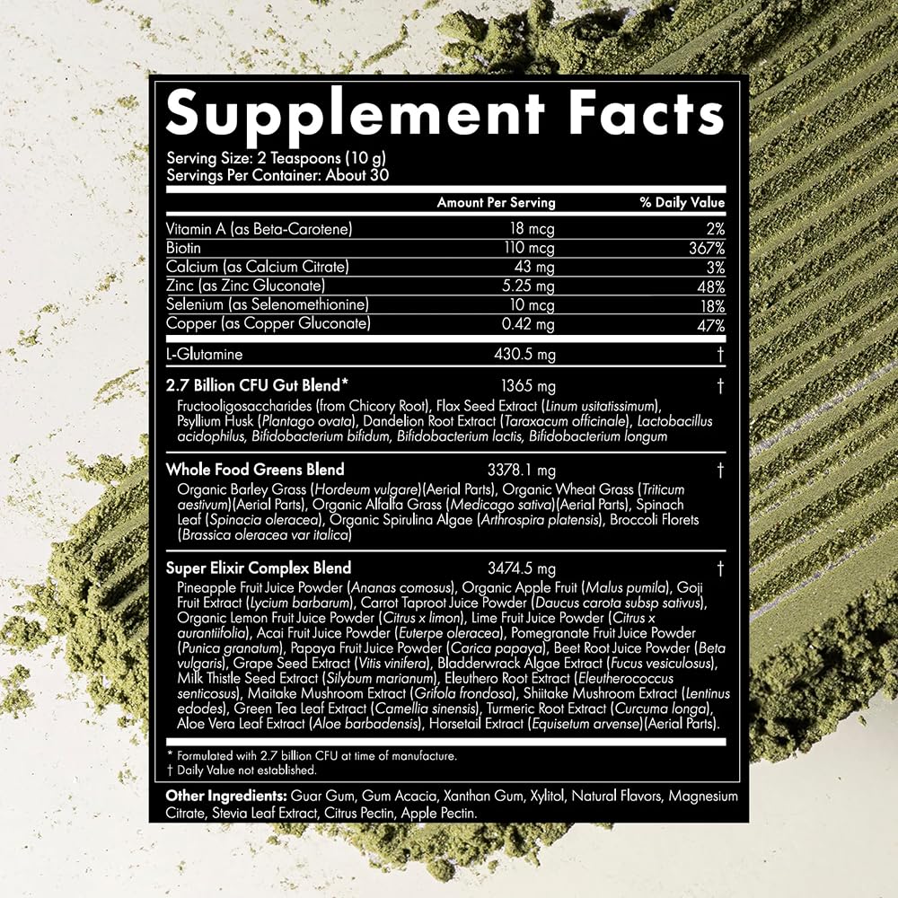 WelleCo The Super Elixir Daily Greens Powder