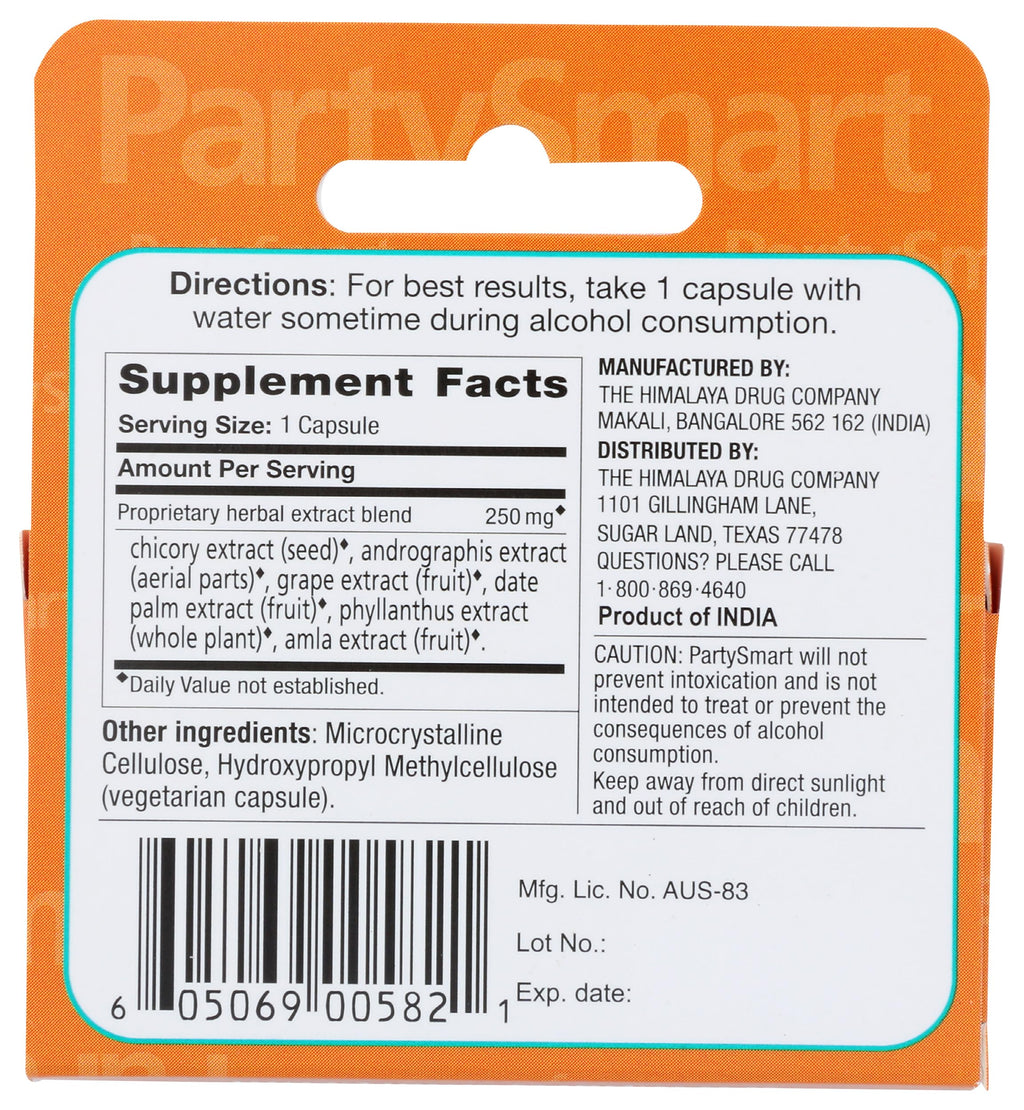 Himalaya PartySmart SGL Herbal Supplement - 1 Capsules - image 2