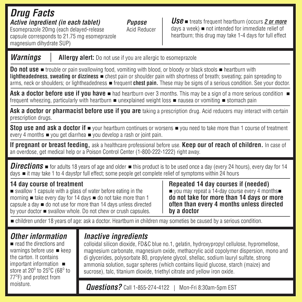 Aurohealth Esomeprazole Magnesium 20mg Acid Reducer - 42 Capsules - image 7