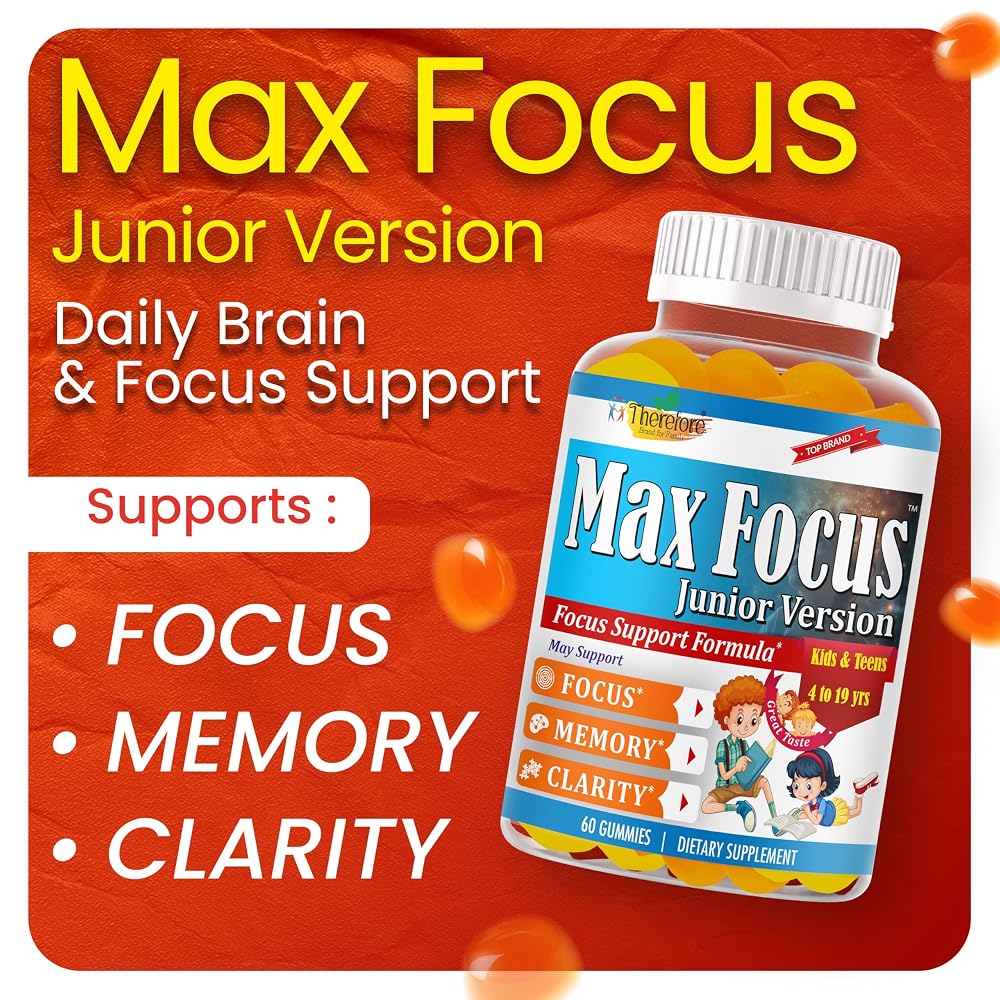 Therefore Max Focus Junior Omega-3 DHA Gummies for Kids - 60 Gummies - image 2