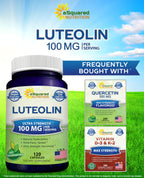 aSquared Nutrition Luteolin 100mg Brain & Memory Support - 120 Capsules - image 6