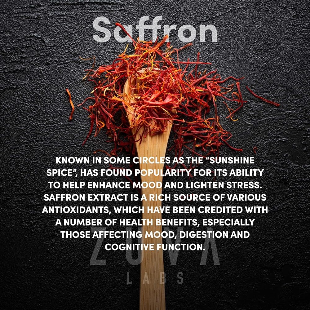 ZuvaLabs Ultra6 Saffron Extract Capsules for Mood & Eye Health - 90 Capsules - image 3