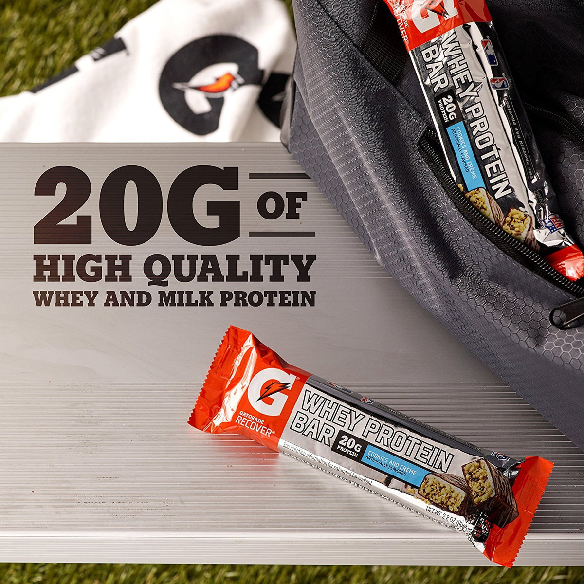 Gatorade Whey Protein Recover Bars Cookies & Crème - 12 Count - image 4