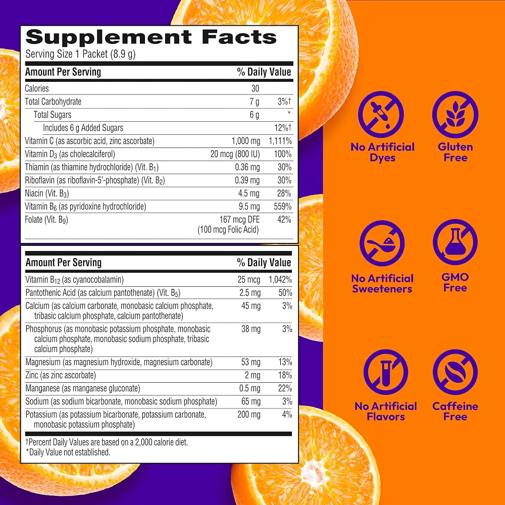Emergen-C Vitamin C 1000mg Immune Support Powder Orange - 90 Packets - image 7