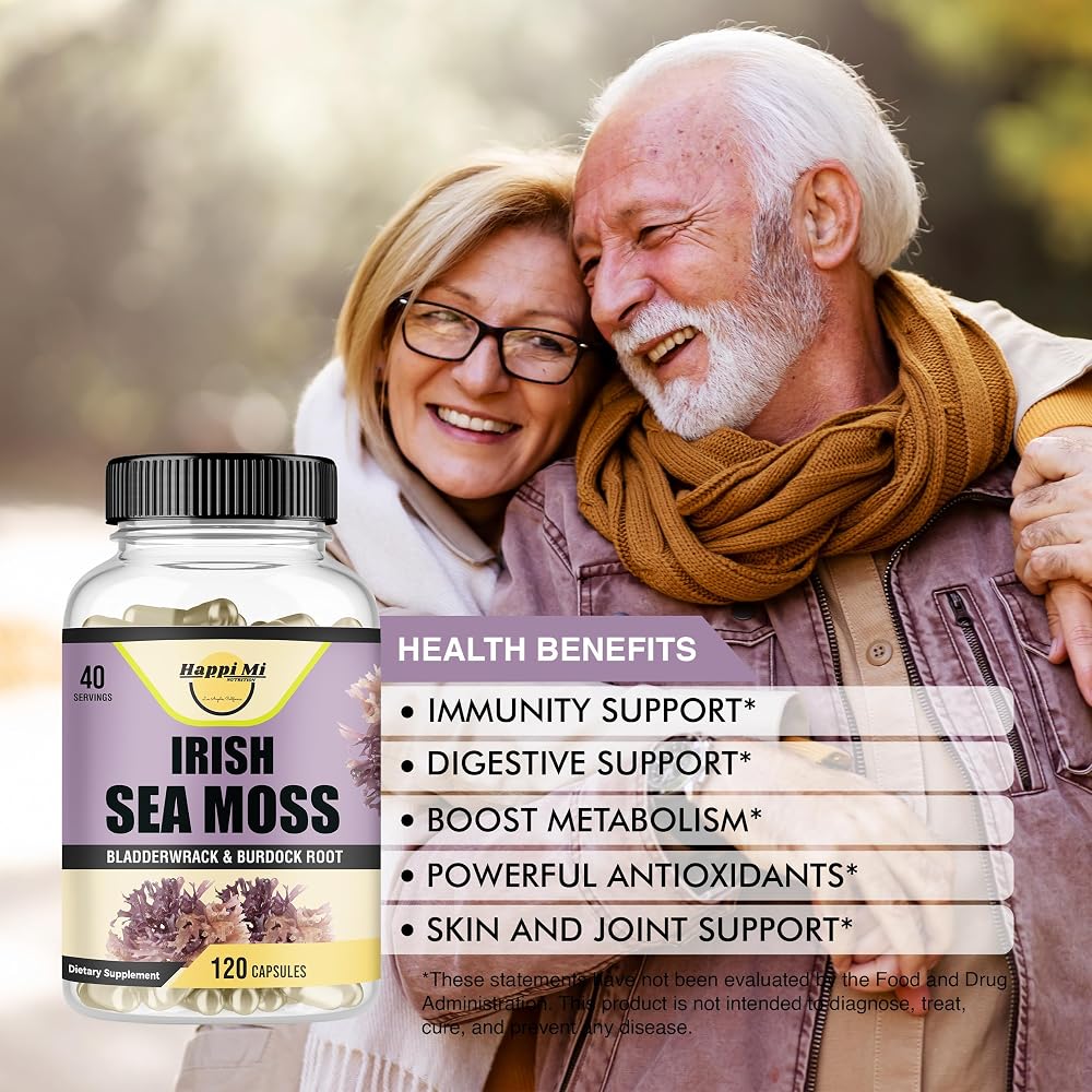Happi Mi Nutrition Irish Seamoss Capsules 2625mg - 120 Capsules - image 5