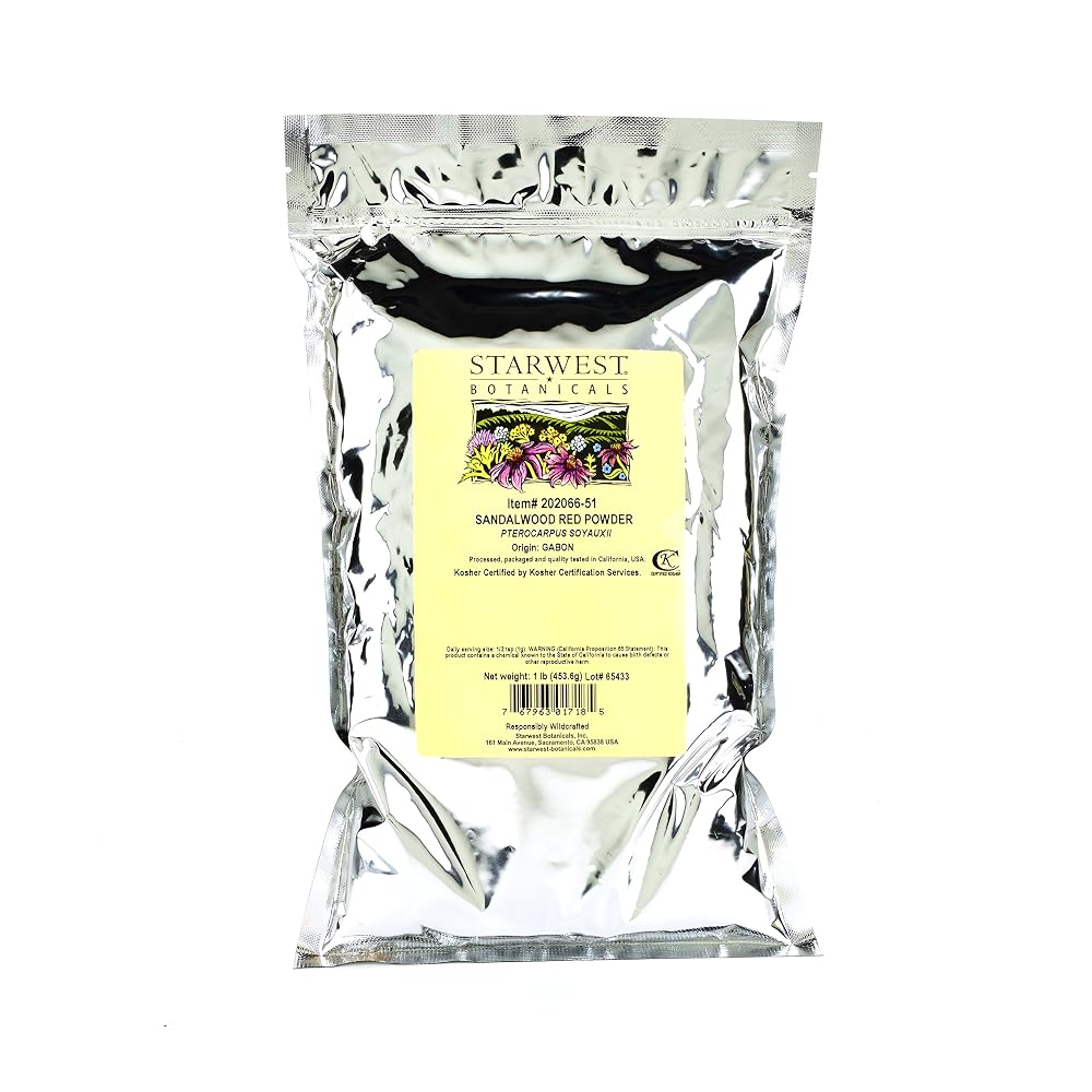 Starwest Botanicals Red Sandalwood Powder Wild Crafted - 1 Pound