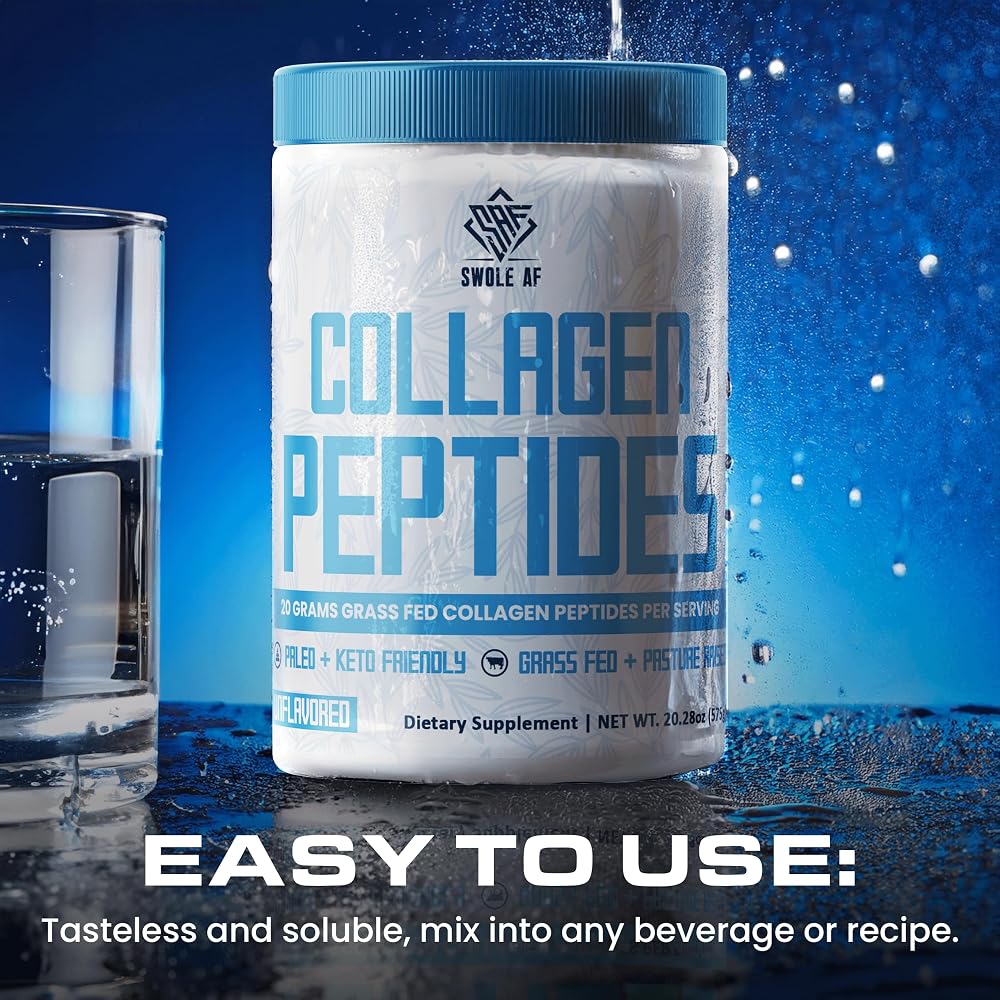 Swole AF Collagen Peptides Powder - 20.28 oz - image 2