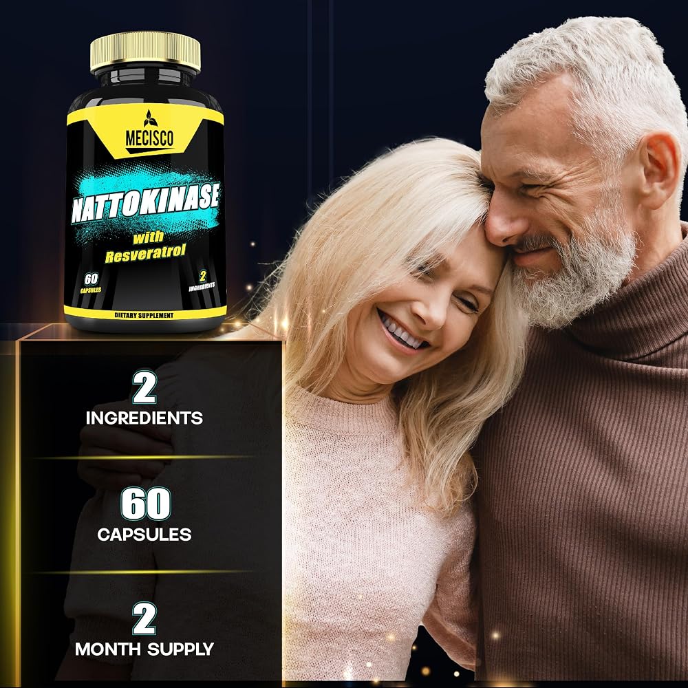 Mecisco Nattokinase Supplement with Trans-Resveratrol - 60 Capsules - image 5