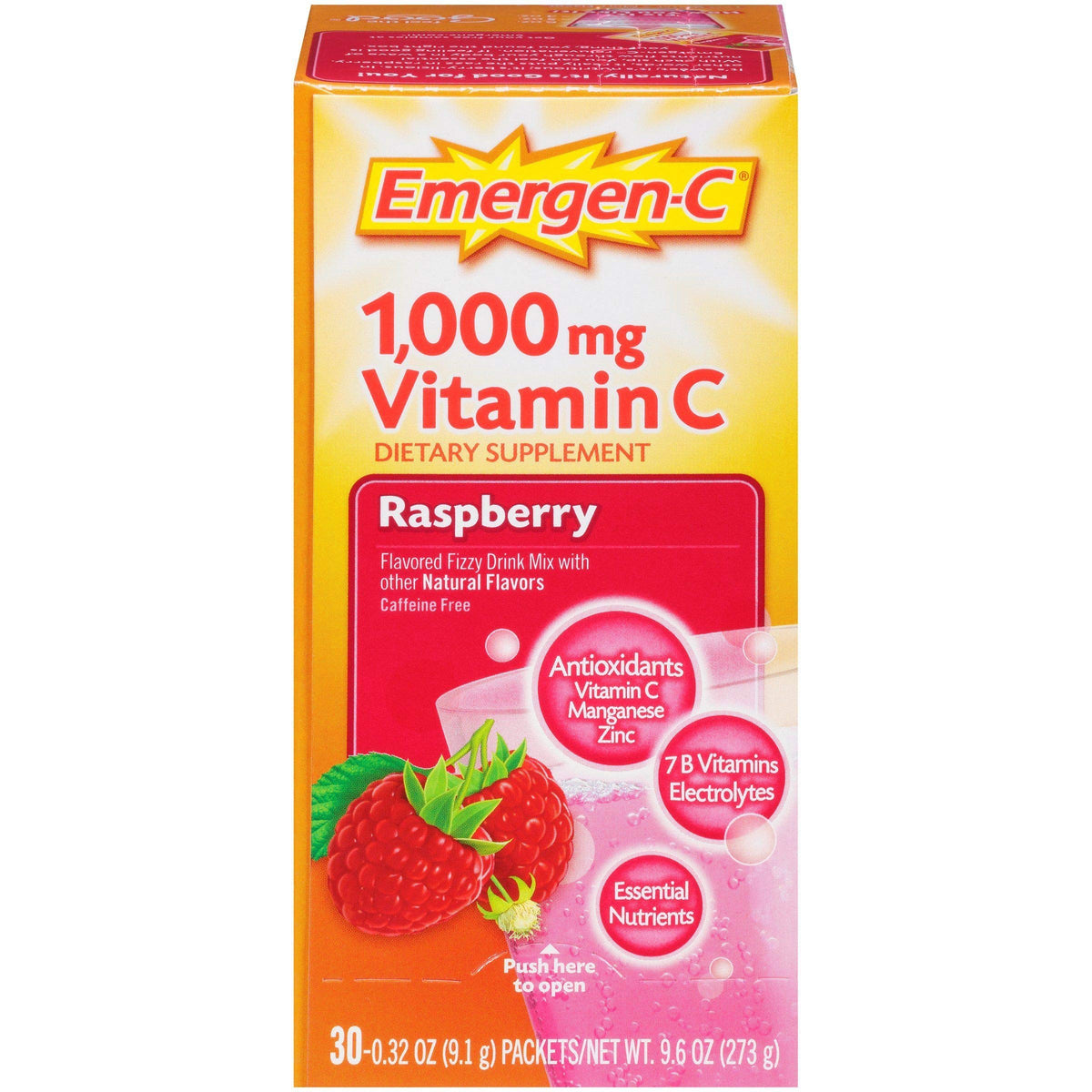 Emergen-C Raspberry Vitamin C Powder Immune Support - 30 Packets - image 2