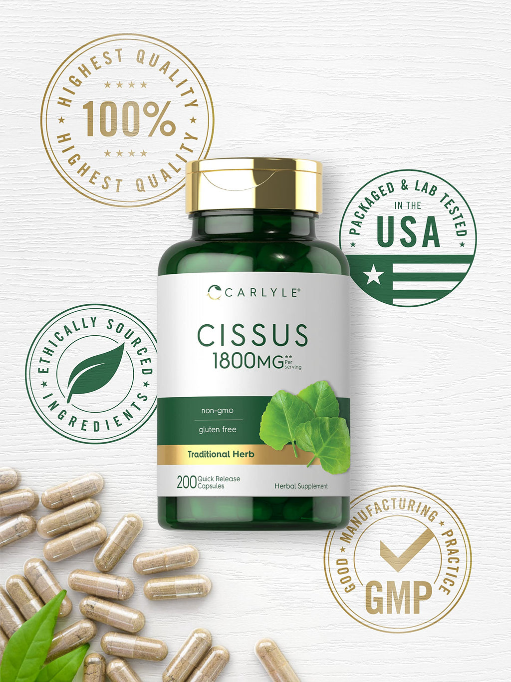 Carlyle Cissus Quadrangularis - 200 Capsules - image 5