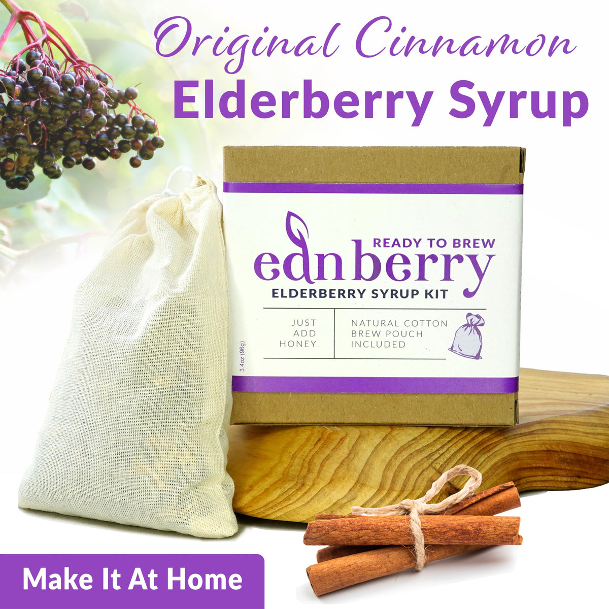 Ednberry Premium Organic Elderberry Syrup Kit - 32 Fl Oz - image 2