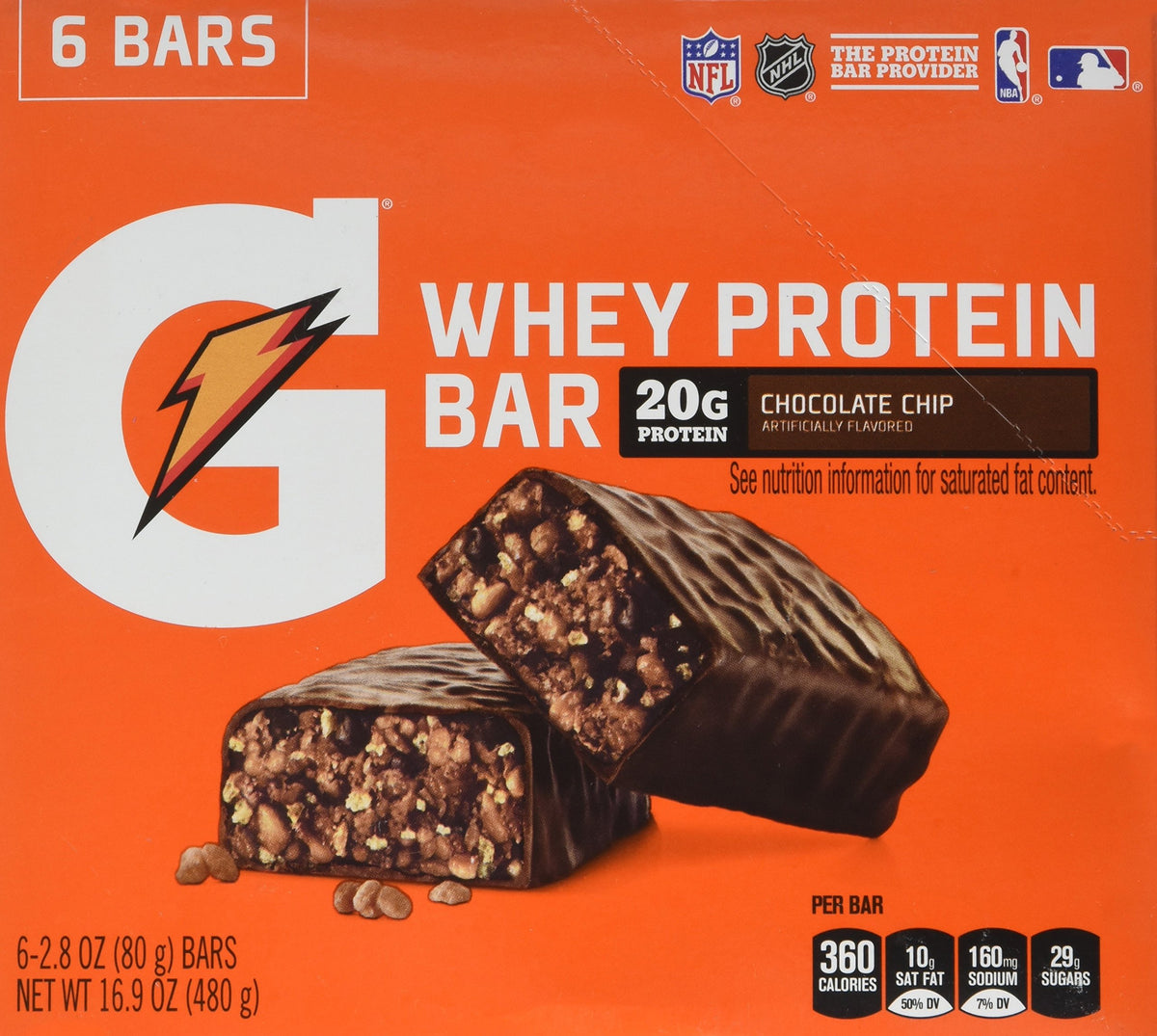 Gatorade Whey Protein Recover Bars Chocolate Chip - 6 Count - image 4