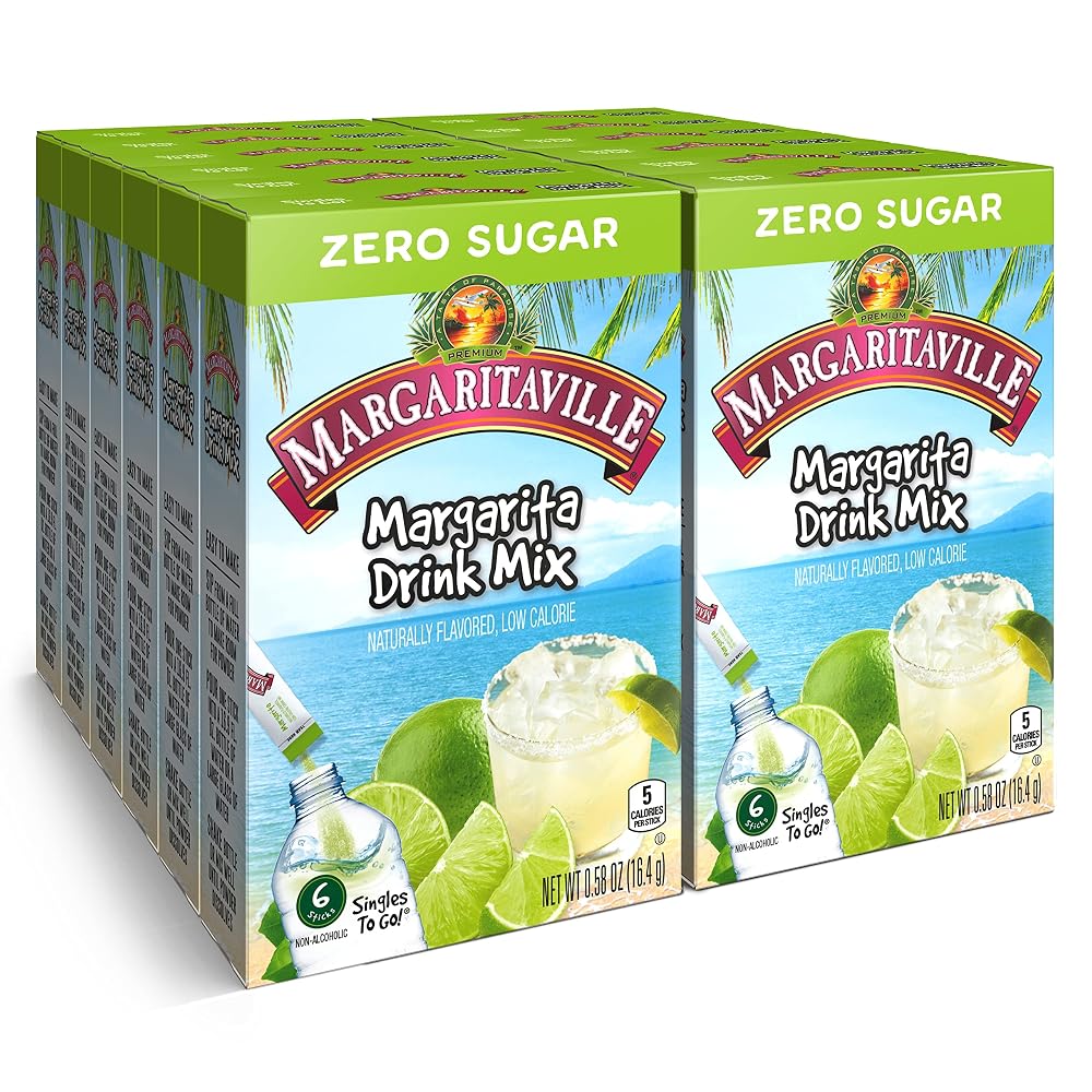 Singles To Go! Margaritaville Margarita Powdered Drink Mix - 72 Packets
