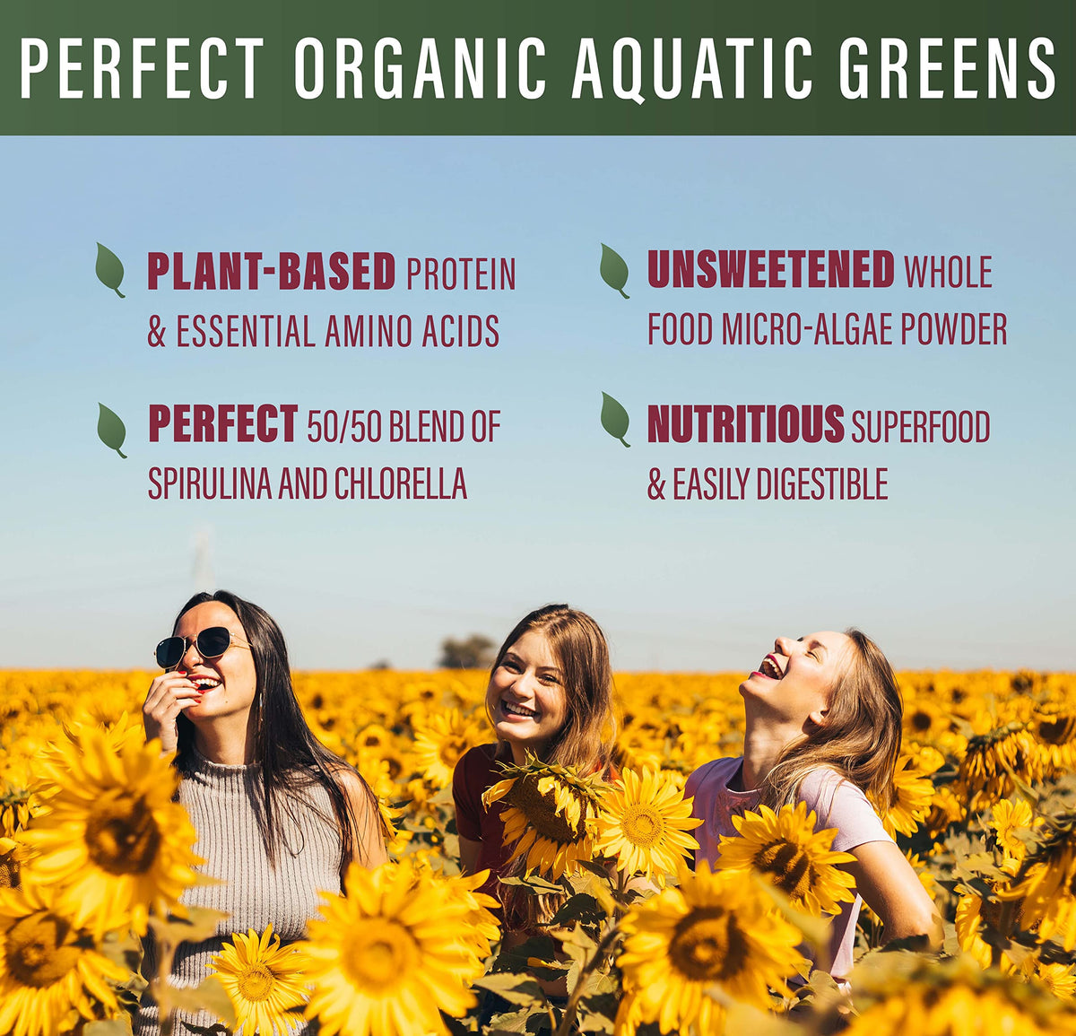 Perfect Supplements Aquatic Greens Powder Spirulina Chlorella - 135g - image 4