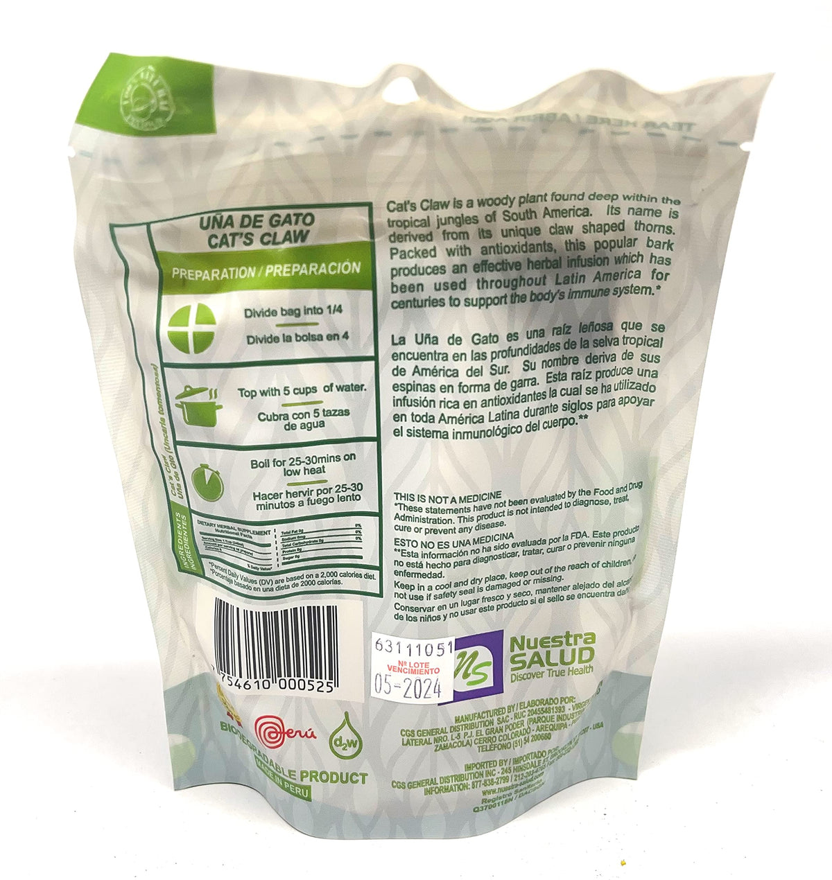 CIK Naturals Cat's Claw Bark Herbal Tea - 240g - image 5