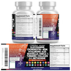 Clean Nutraceuticals Glucosamine Chondroitin MSM 1500mg with Turmeric
