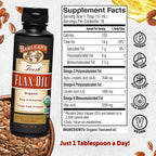 Barlean's Organic Flaxseed Oil Liquid Omega 3 - 8 fl oz - image 2