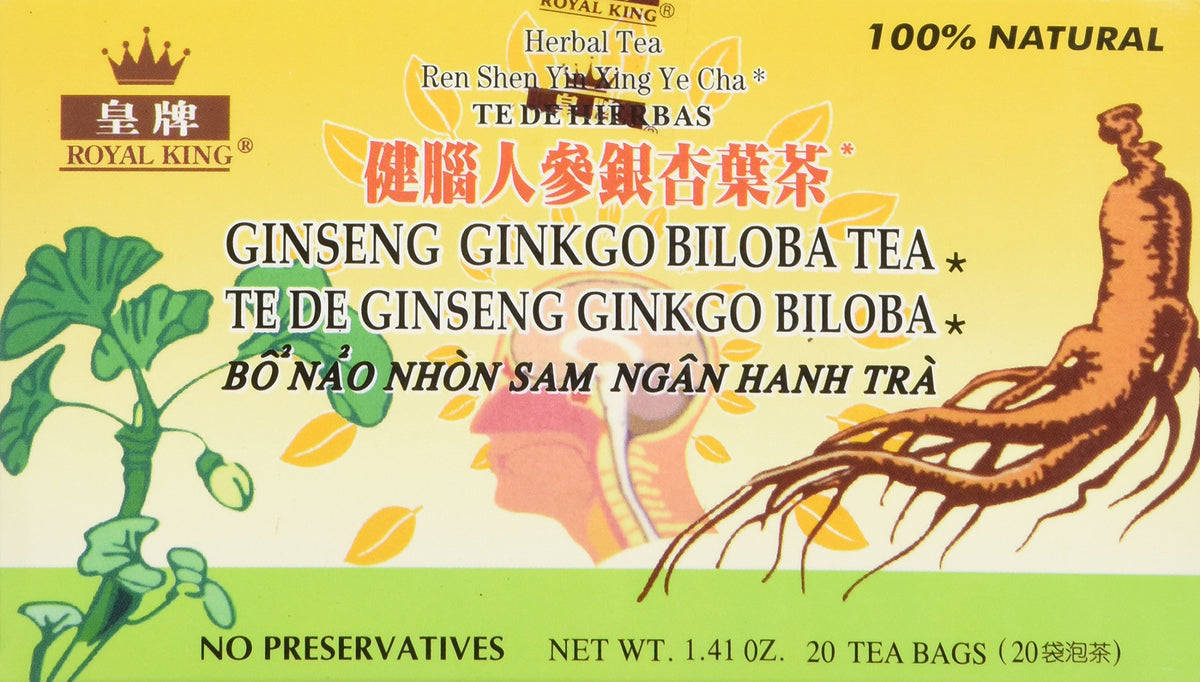 Royal King Ginseng Ginkgo Biloba Tea - 20 Bags