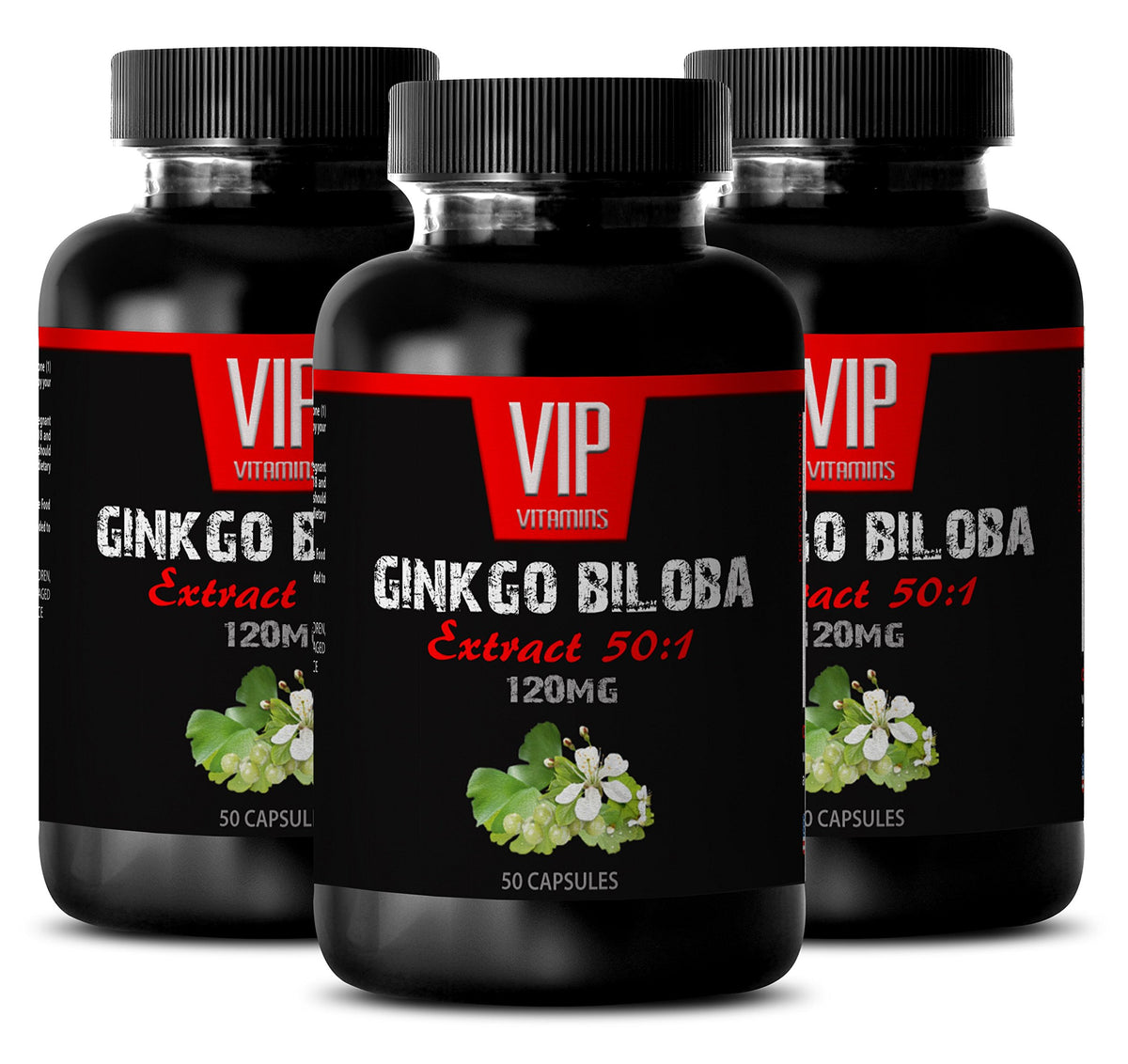 VIP VITAMINS Ginkgo Biloba 120mg for Teens - 150 Capsules