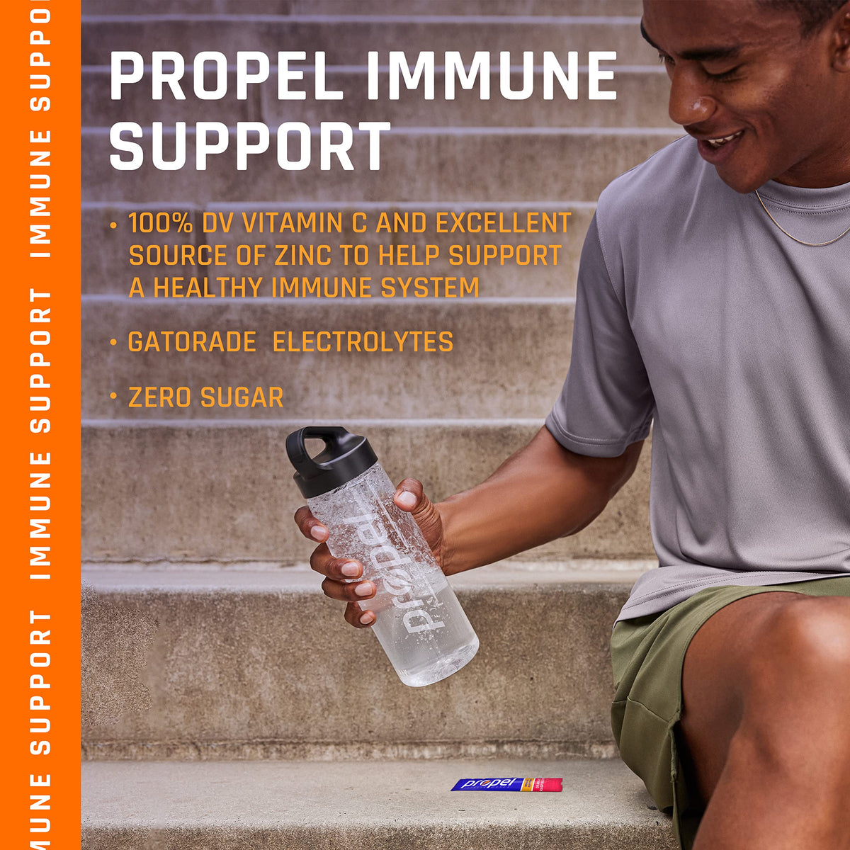 Propel Immune Support Powder Lemon Blackberry - 10 Packets - image 3