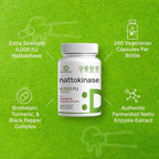 DEAL SUPPLEMENT Nattokinase 4,000 FU Heart Health - 240 Vegetarian Capsules - image 4