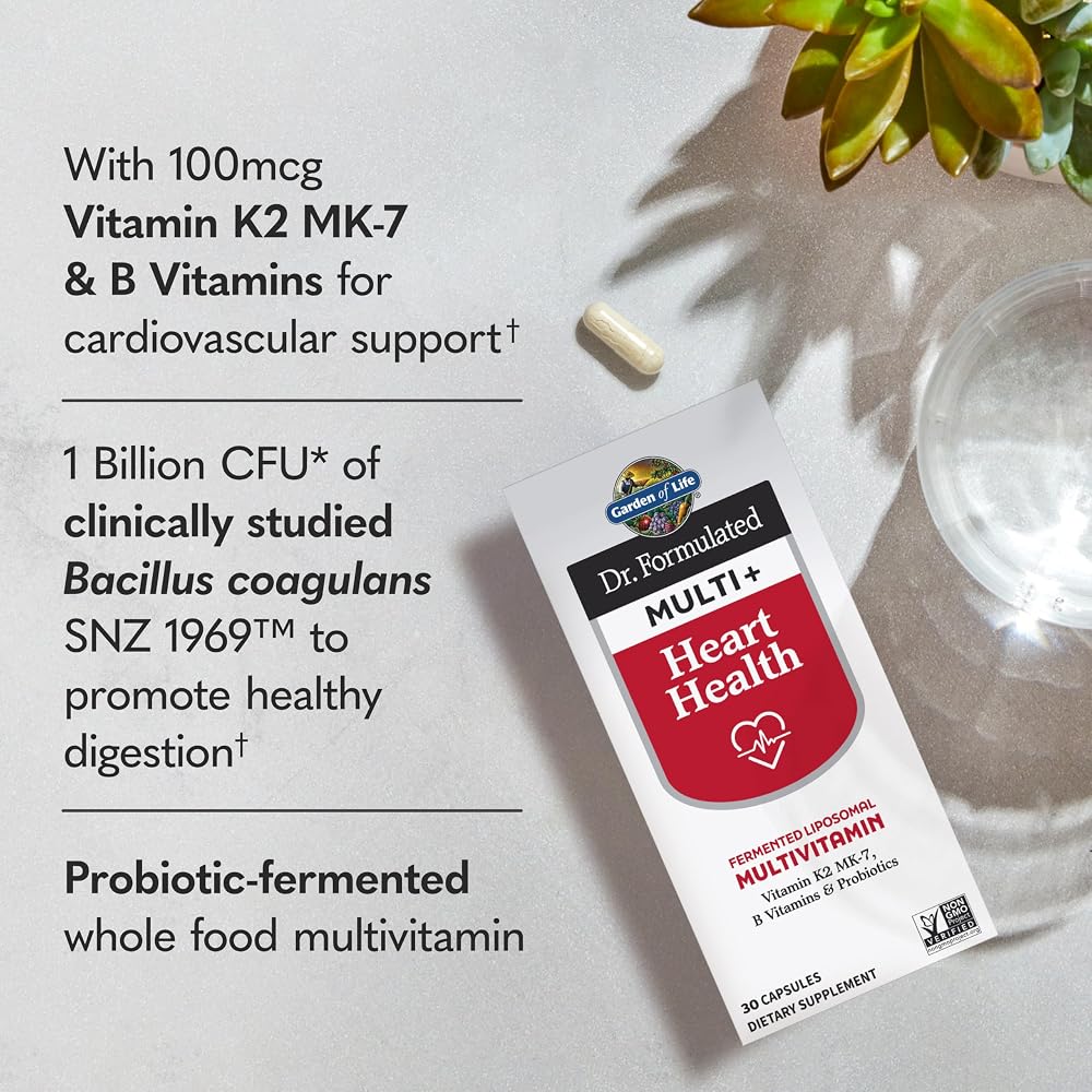 Garden of Life Dr. Formulated Multi+ Heart Health Multivitamin - 30 Capsules - image 5