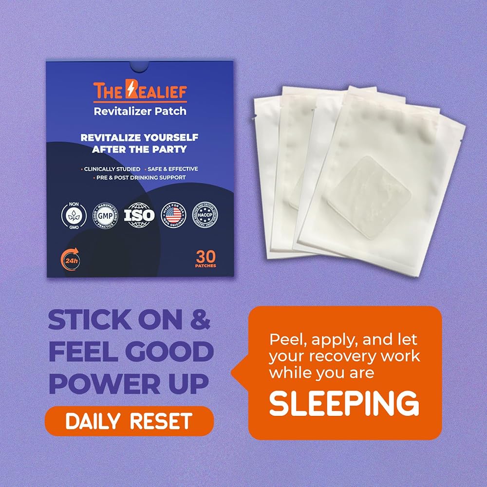The Realief Post-Party Recovery Patches with B12 & Milk Thistle - 30 Pack - image 5