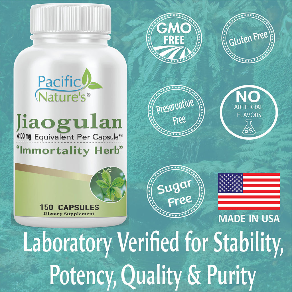 Pacific Nature's Jiaogulan Herbal Supplement - 150 Capsules - image 5