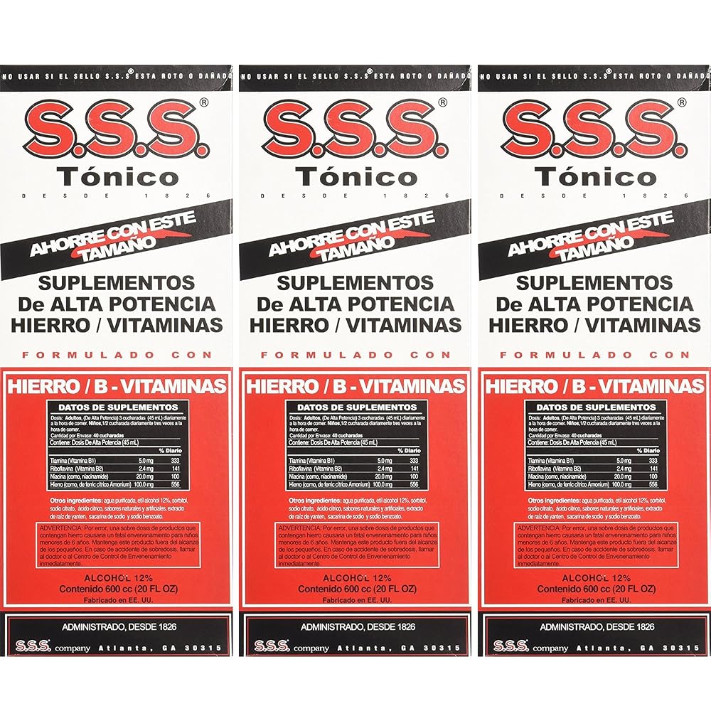 Naweti S.S.S. Tonic Liquid Iron Supplement - 3 x 20 oz - image 2