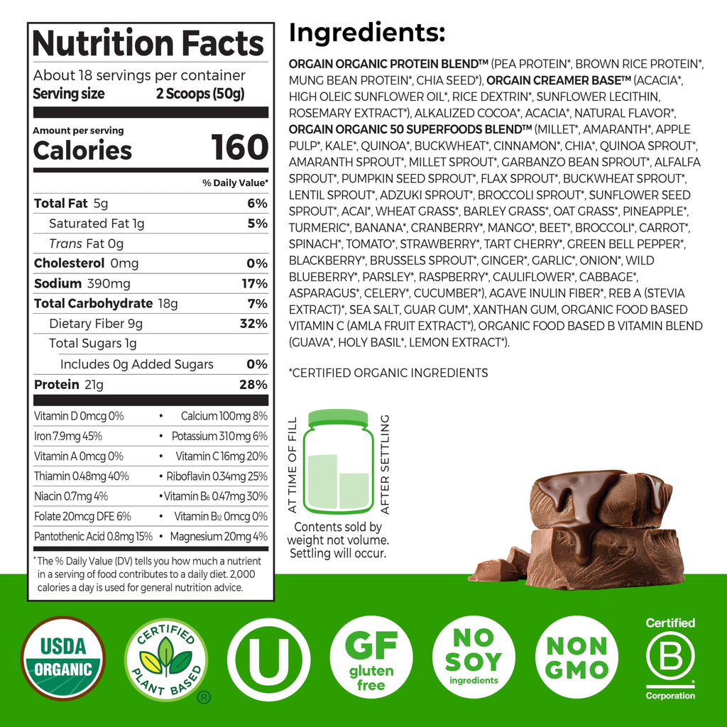 Orgain Organic Vegan Protein Powders