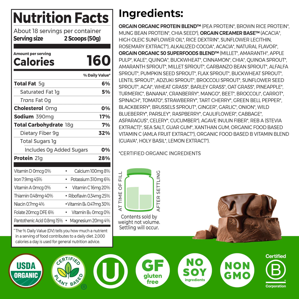 Orgain Organic Vegan Protein Powders
