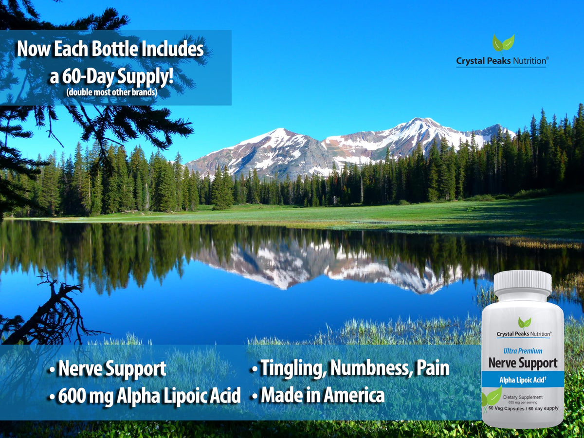 Crystal Peaks Nutrition Nerve Support 600mg ALA - 60 Capsules - image 2
