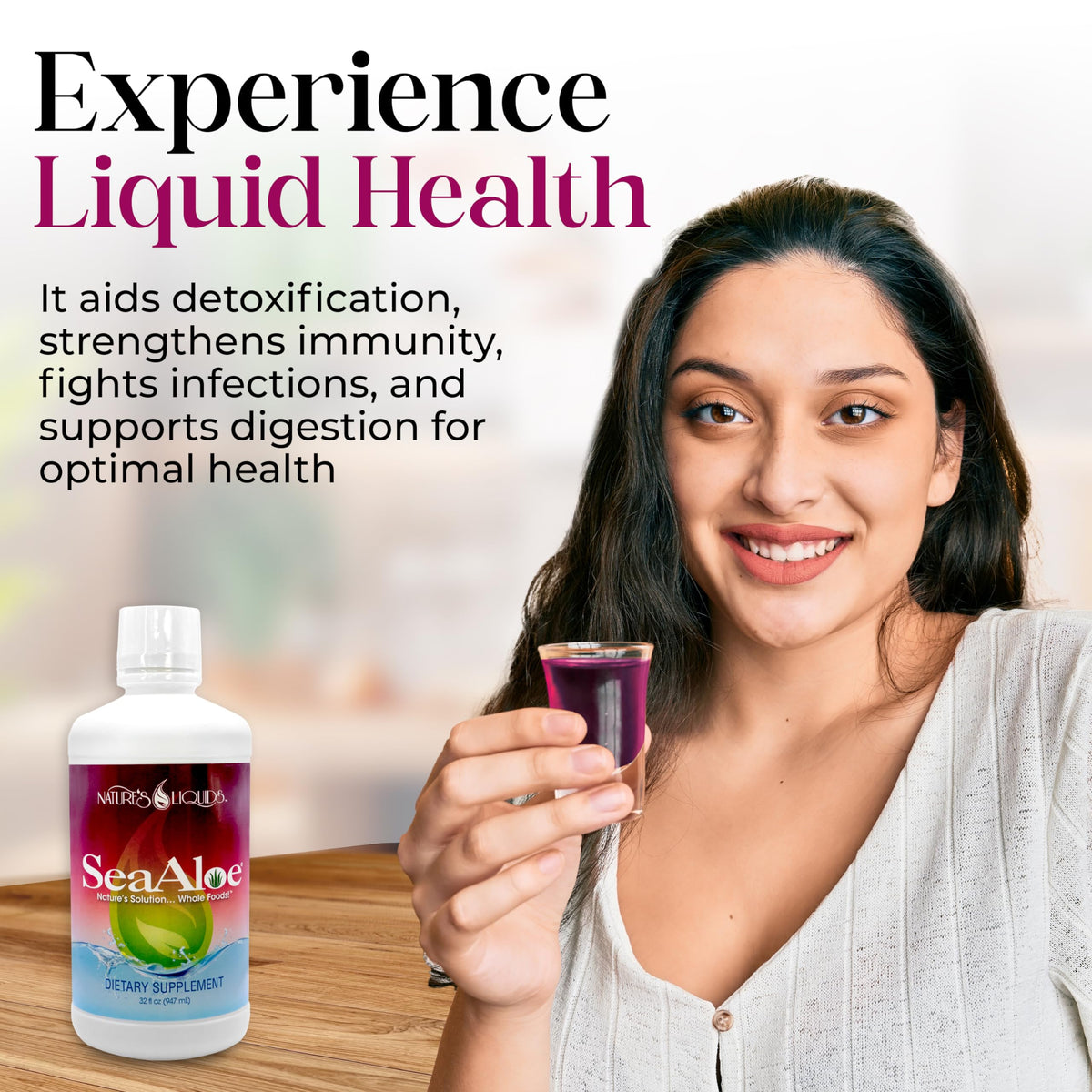 SeaAloe Liquid Whole Food Multivitamin & Mineral Supplement - 32 Fl Oz - image 3