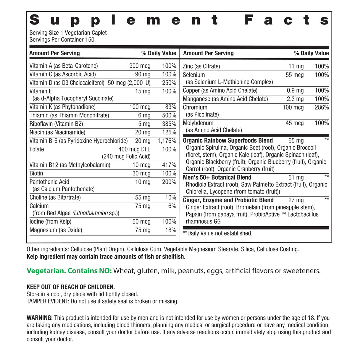 Rainbow Light Multivitamin for Men 50+