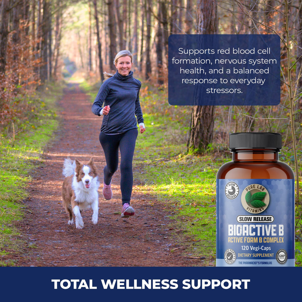 Pure Lab Vitamins Slow Release BioActive B Complex - 120 Vegetarian Capsules - image 6