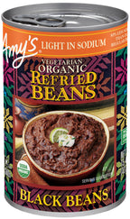 Amy's Organic Refried Black Beans Light in Sodium - 12 Pack