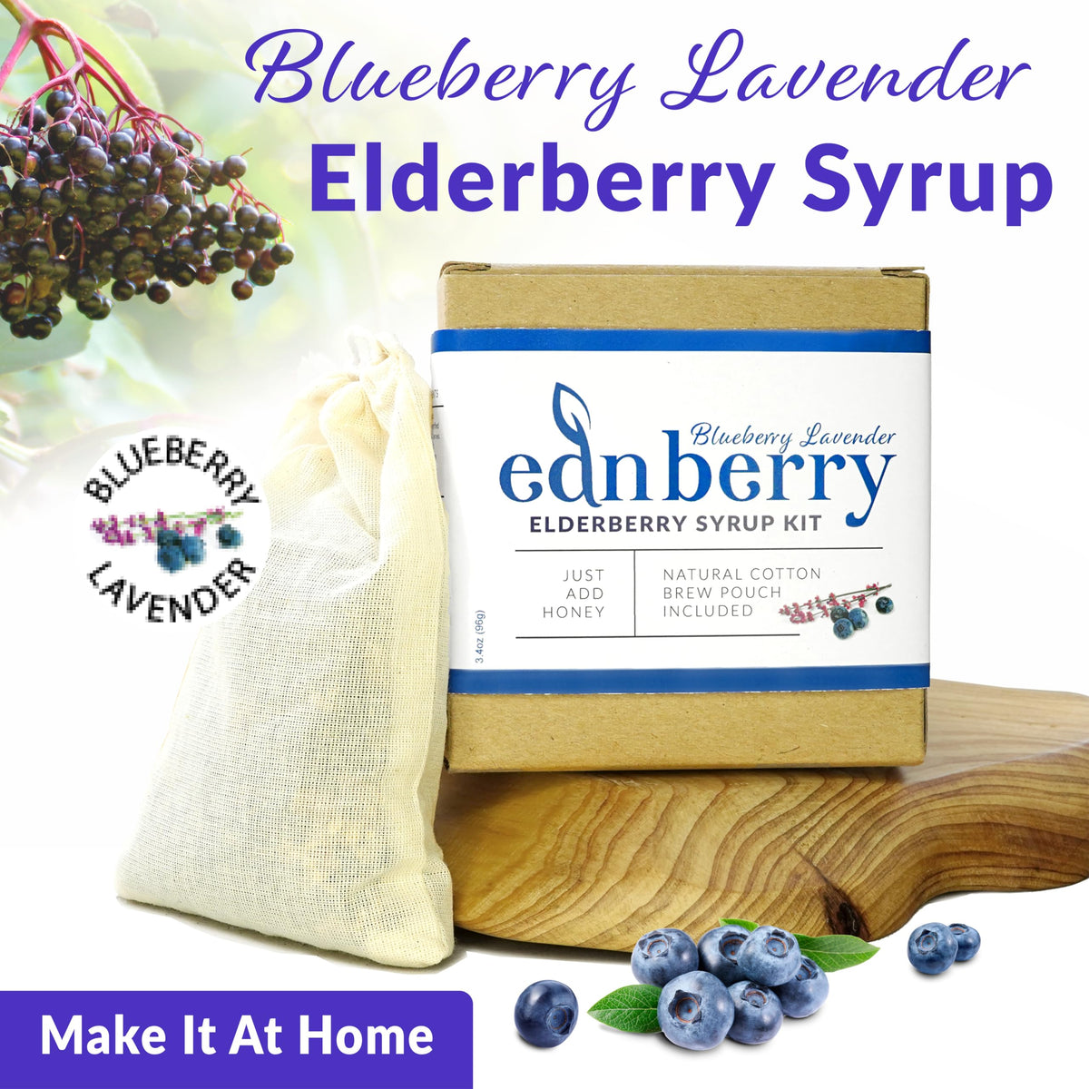 Ednberry Blueberry Lavender Elderberry Syrup Kit - 32 fl oz - image 2