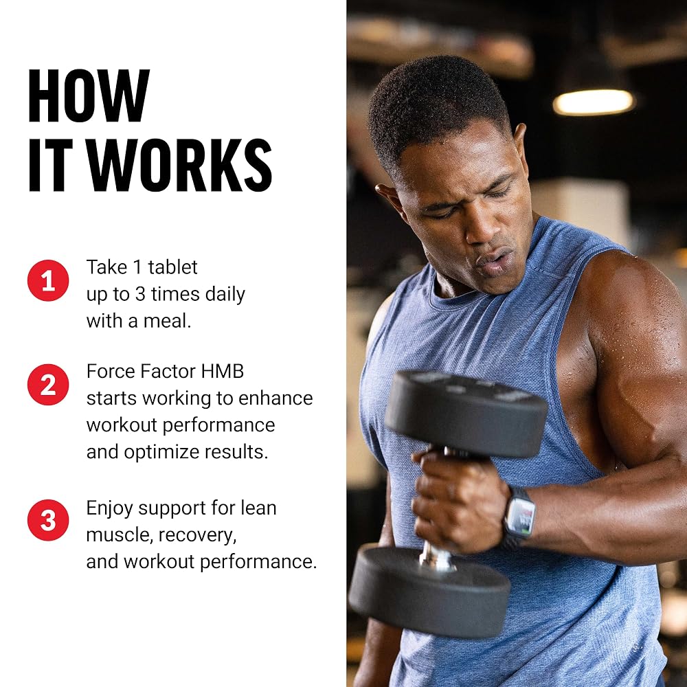 Force Factor HMB Supplement to Preserve Lean Muscle - 90 Tablets - image 3