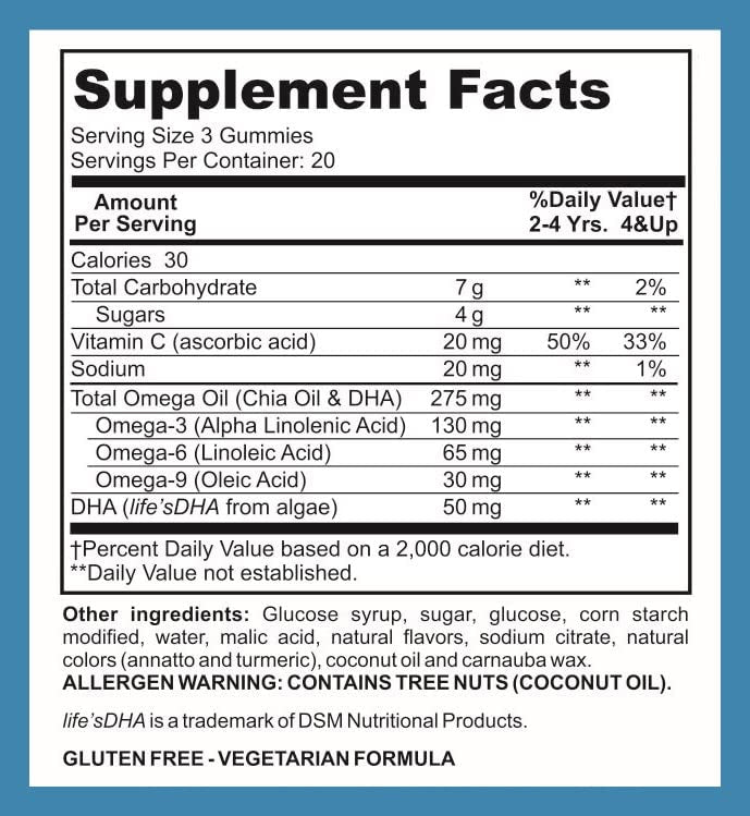 LifeSource Vitamins Omega 3-6-9 with DHA - 60 Gummies - image 2