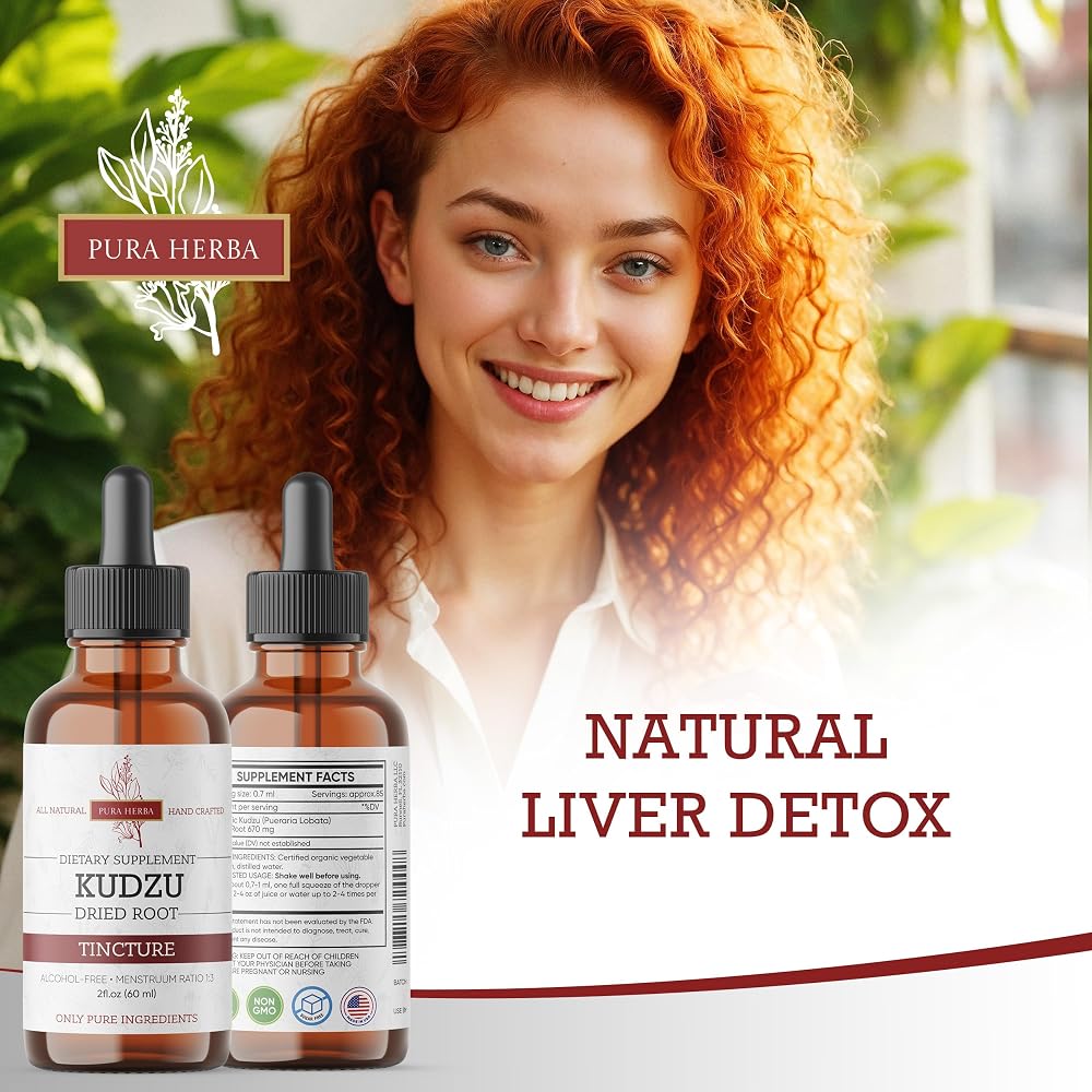 Pura Herba Organic Kudzu Root Extract Alcohol-Free - 2 Fl Oz - image 2