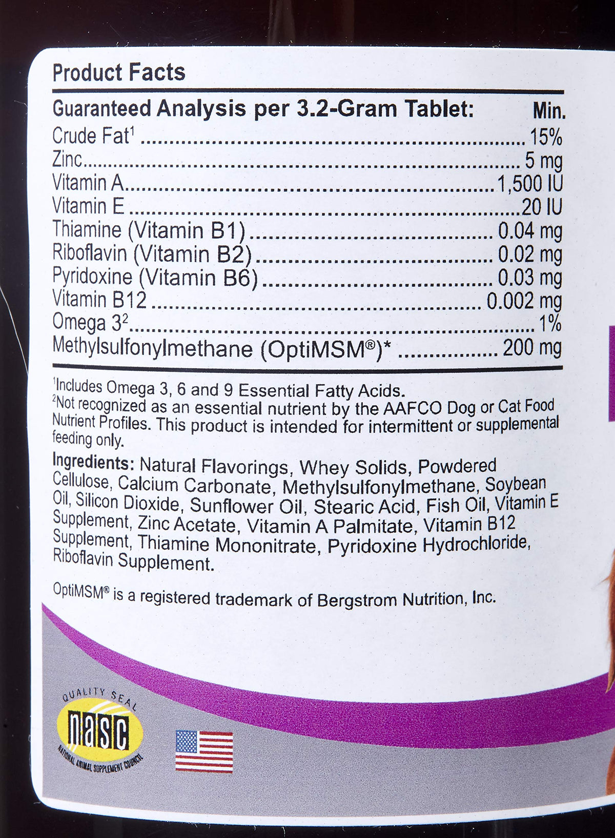 Comfort DermGard Skin and Coat Supplement for Dogs - 60 Tablets - image 3