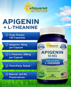 aSquared Nutrition Apigenin 50mg & L-Theanine 200mg - 120 Capsules - image 2