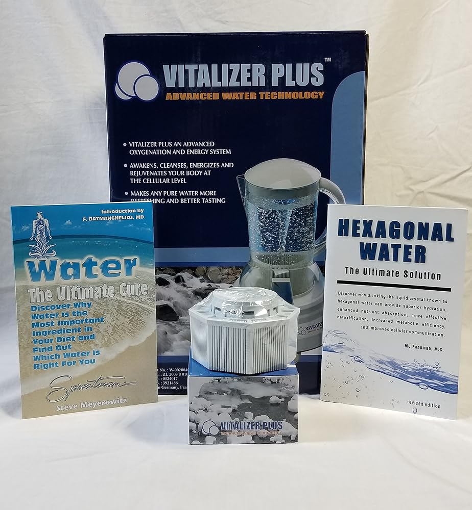 Vitalizer Plus Hexagonal Oxygen Water Maker with 2 Mineral Cubes