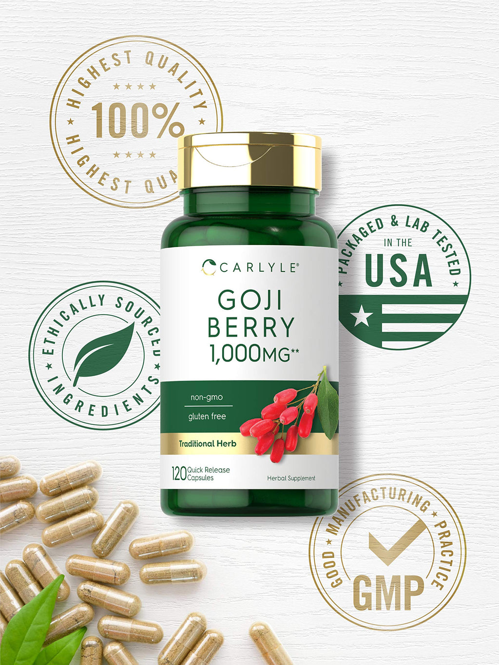 Carlyle Goji Berry - 120 Capsules - image 5