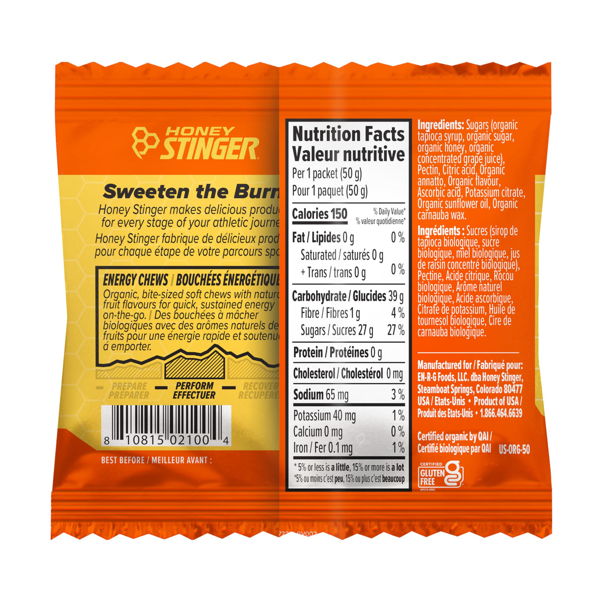 Honey Stinger Organic Energy Chews Orange Blossom - 12 Pack - image 3