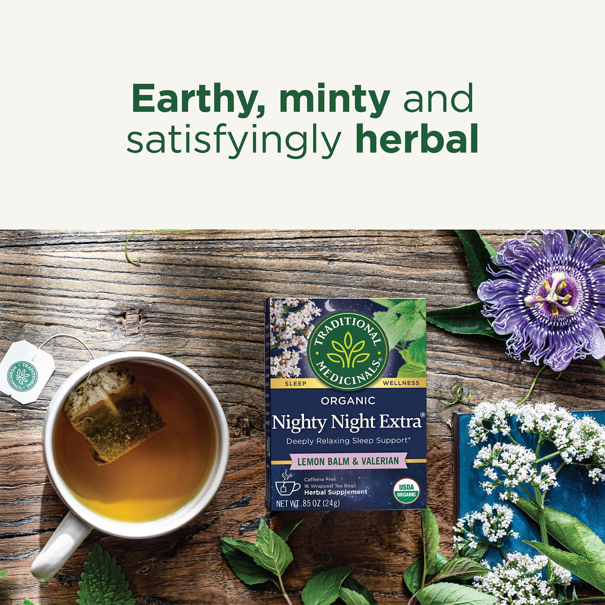 Traditional Medicinals Organic Nighty Night Extra Valerian Tea - 96 Bags - image 4