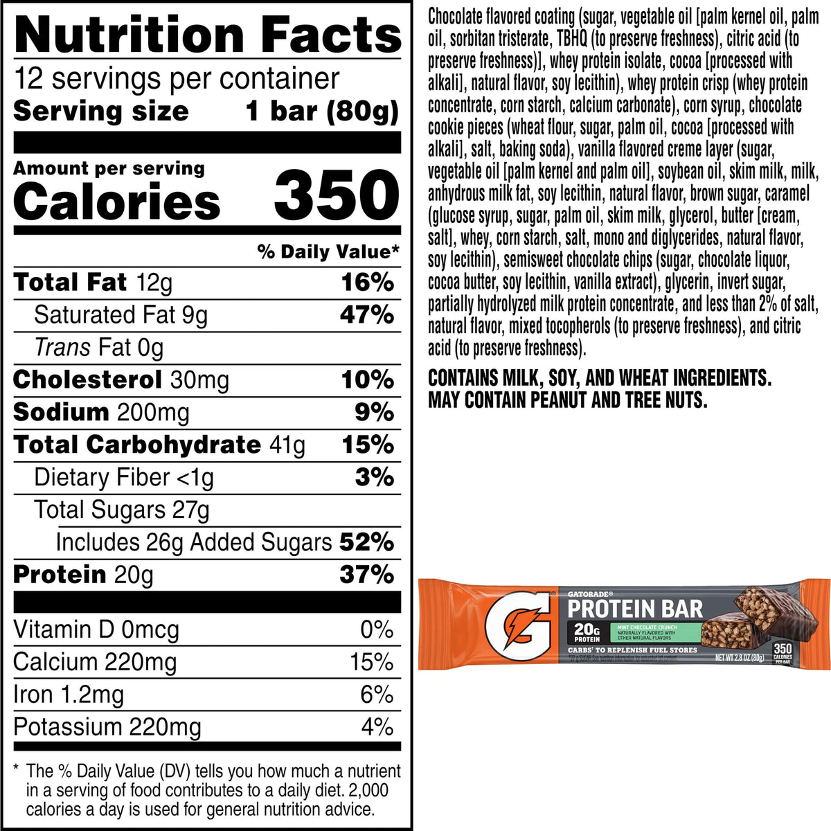 Gatorade Gatorade Recover Protein Bars